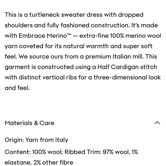 Aritzia Babaton Maclean Merino wool dress - Picture 7 of 7